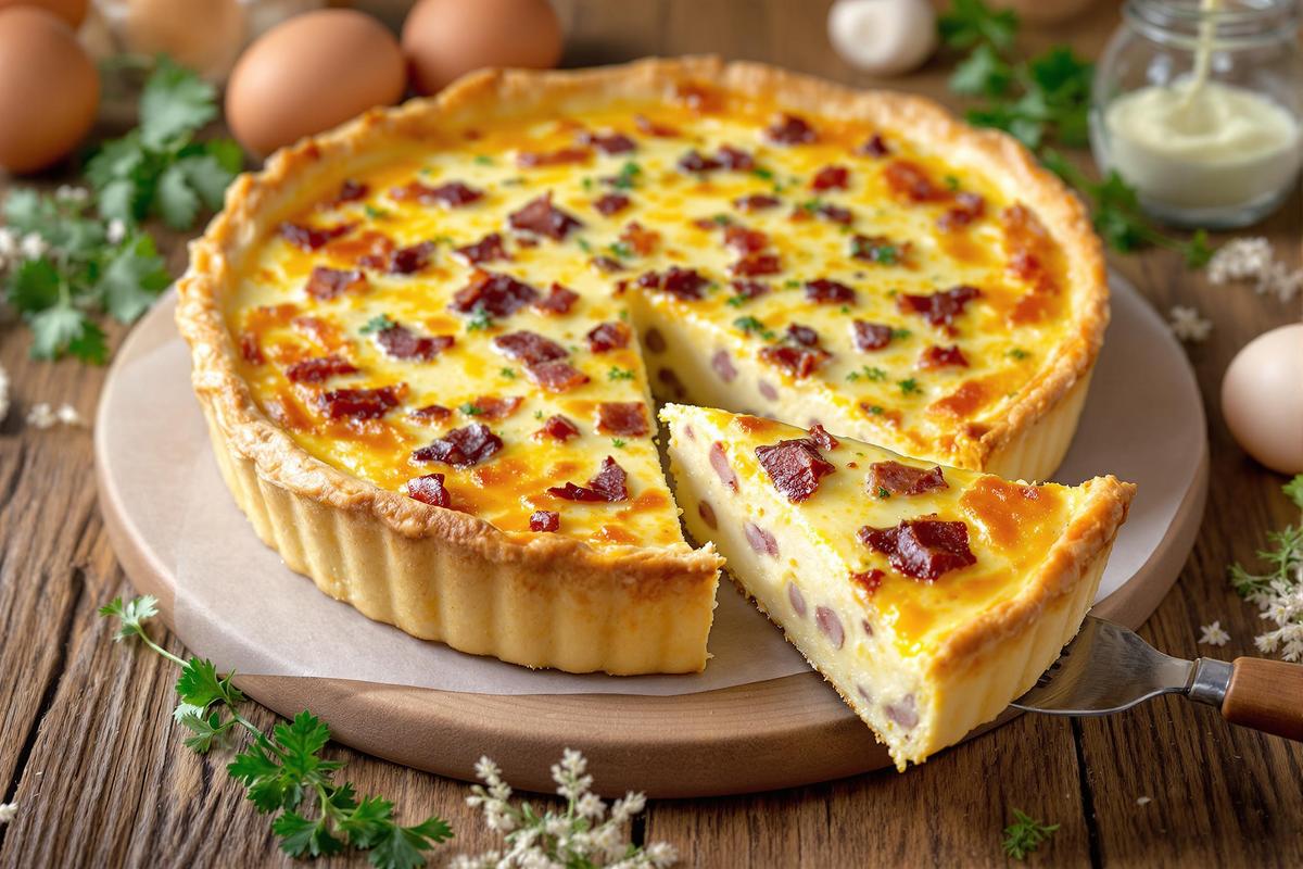 Quiche lorraine maison façon Cyril Lignac